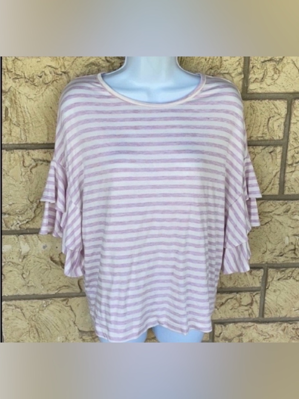 Loft Lounge comfy Soft Stripe Top Oversized Size XS